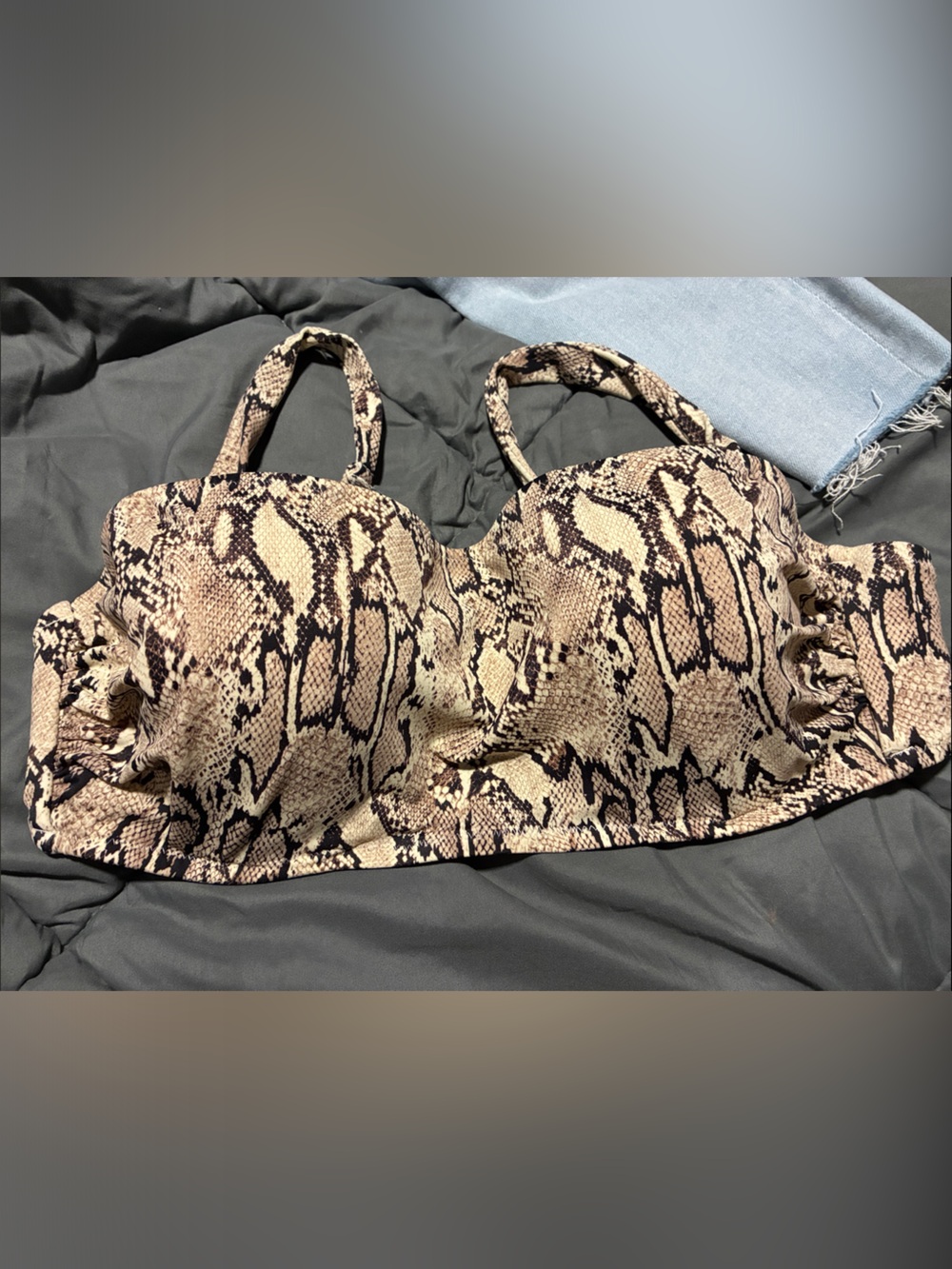 Shade & Shore Snake-Print Reptile Hammock - Tan & Black